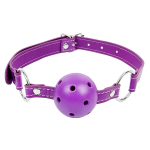 Фиолетовый кляп-шарик на регулируемом ремешке с кольцами Bior Toys Notabu NTB-80534