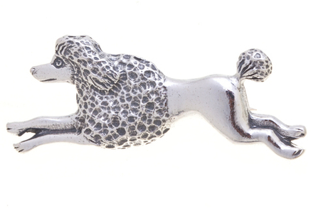 "Йота" брошь в серебряном покрытии из коллекции "Bow-wow" от Jenavi с замком булавка