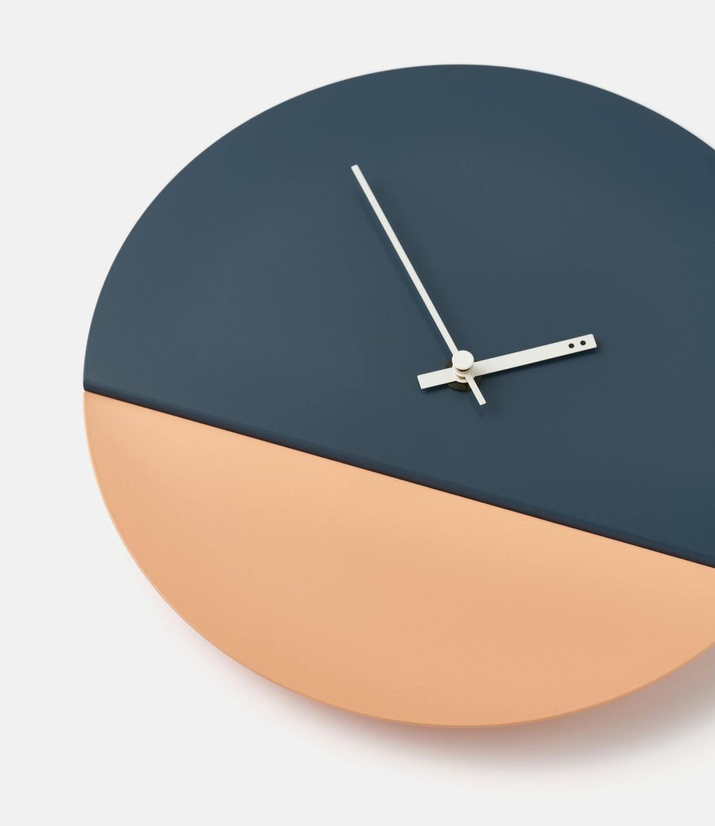 TOO Designs Too Tone Clock  Slate & Salmon — настенные часы