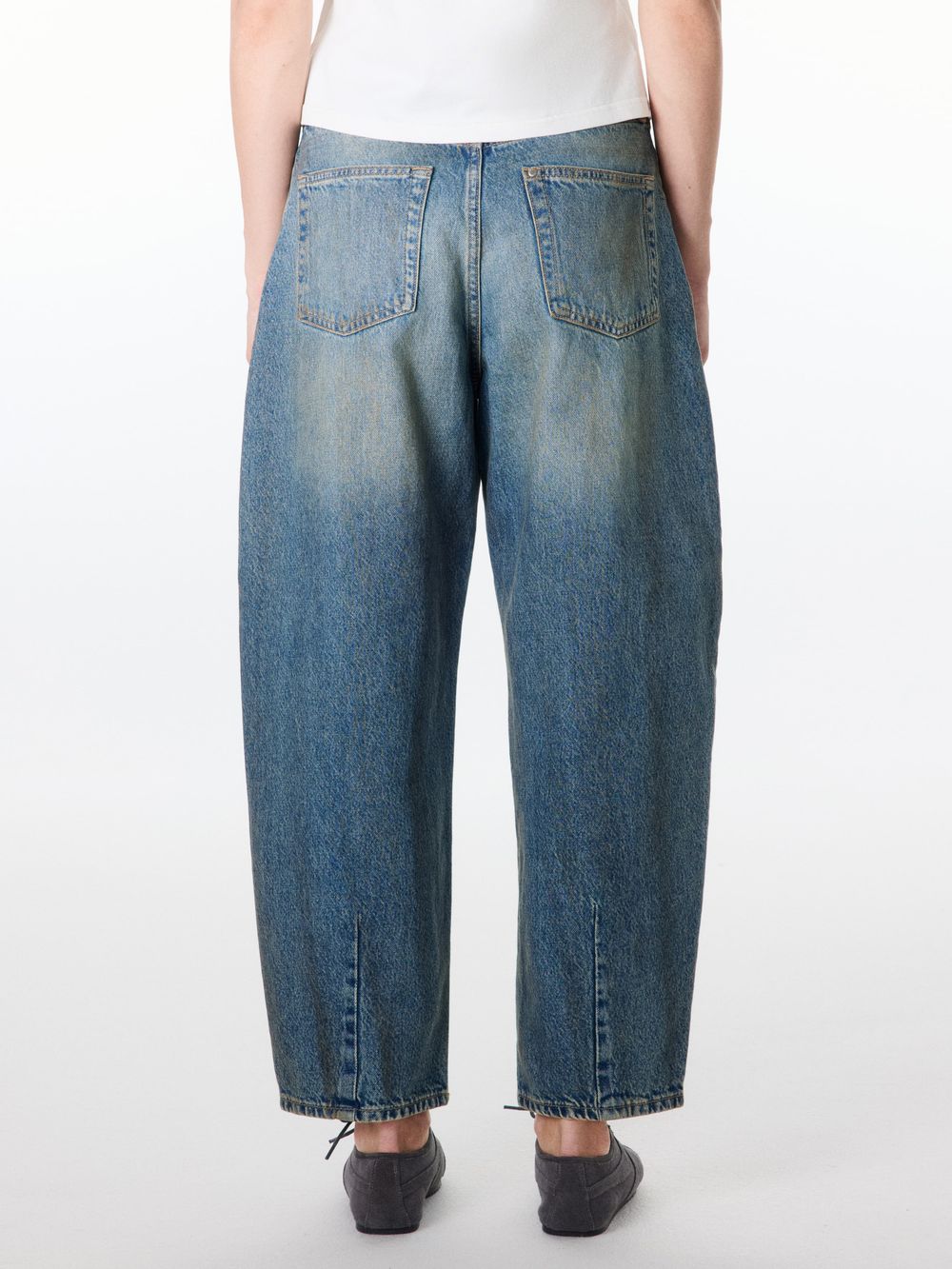 Джинсы баррел "Голубые" женские