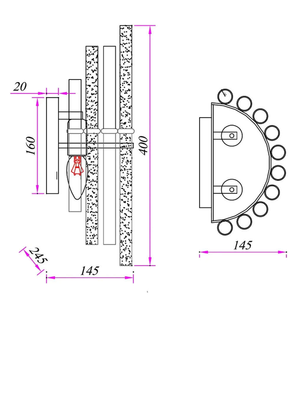 Настенный светильник ARTE LAMP MATILDA