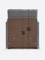 Кресло-кровать "Миник" с подлокотниками Dream Grey, купон Хаски