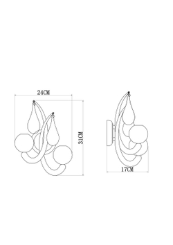 Бра Arte Lamp Sigma A3229AP-2WH