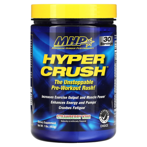 MHP, Hyper Crush, перед тренировкой, клубника и киви, 453 г (1 фунт)