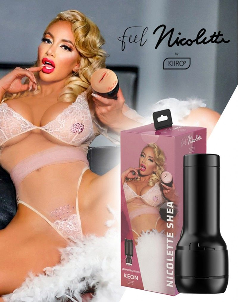 Мастурбатор-вагина Kiiroo FeelStar Stroker Nicolette Shea (Цвет: телесный с черным)