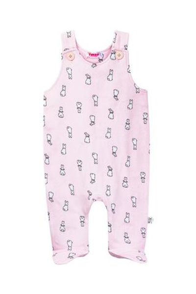 Ползунки высокие M1107IR-0/1 интерлок р.62-68 розовый/зайчик (Такро)