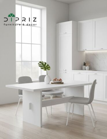 Обеденный стол "Гамбург" 200 см из массива сосны, белый