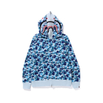 A Bathing Ape Abc Camo Double Shark Full Zip Худи Fw23 синий