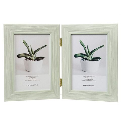 Фоторамка на 2 фото, фото 10х15 см, св.дер, полосы, Y6-2406