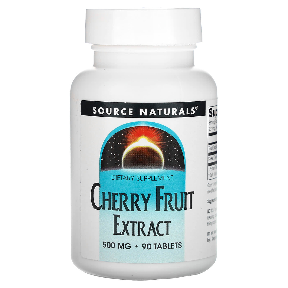 Source Naturals, экстракт плодов вишни, 500 мг, 90 таблеток