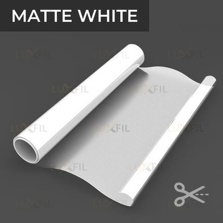 Пленка для окон декоративная MATTE WHITE LUXFIL, на отрез (ширина рулона 1,524 м.)