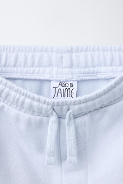 ZARA ШОРТЫ-БЕРМУДЫ ИЗ МЯГКОЙ ТКАНИ С ПРИНТОМ ALGO DE JAIME ©, СВЕТЛО-ГОЛУБОЙ