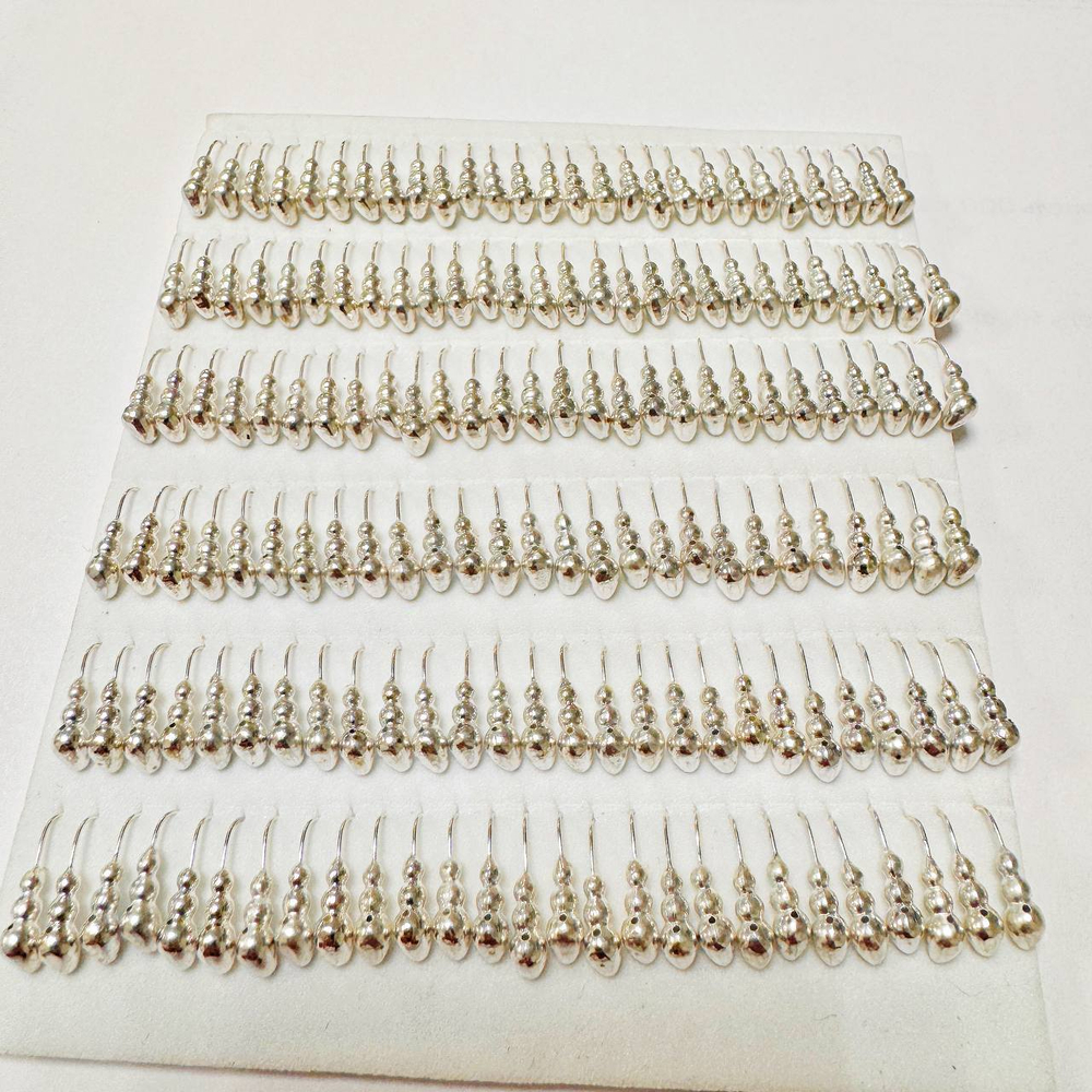 Мормышки вольфрамовые №4 Муравей  цвет серебро 0,78 гр . 1,3мм ( набор 10 штук) цена указана за 1 штук