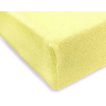 Простыня махра на резинке 140*200*20 Нежно-желтый ТГ