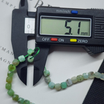 Хризопраз, бусина куб в огранке, 5мм, цена за нить 19см