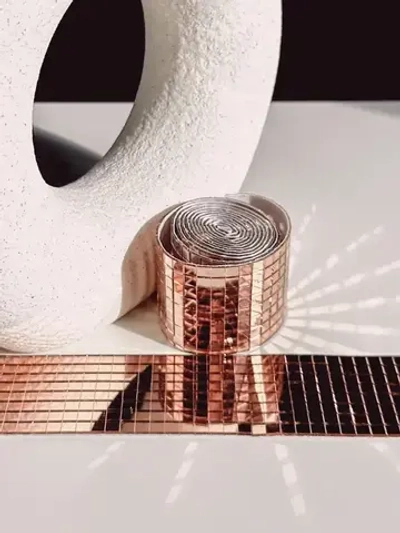 Зеркальная лента мозаика ЗЛ-Медь-4-1м