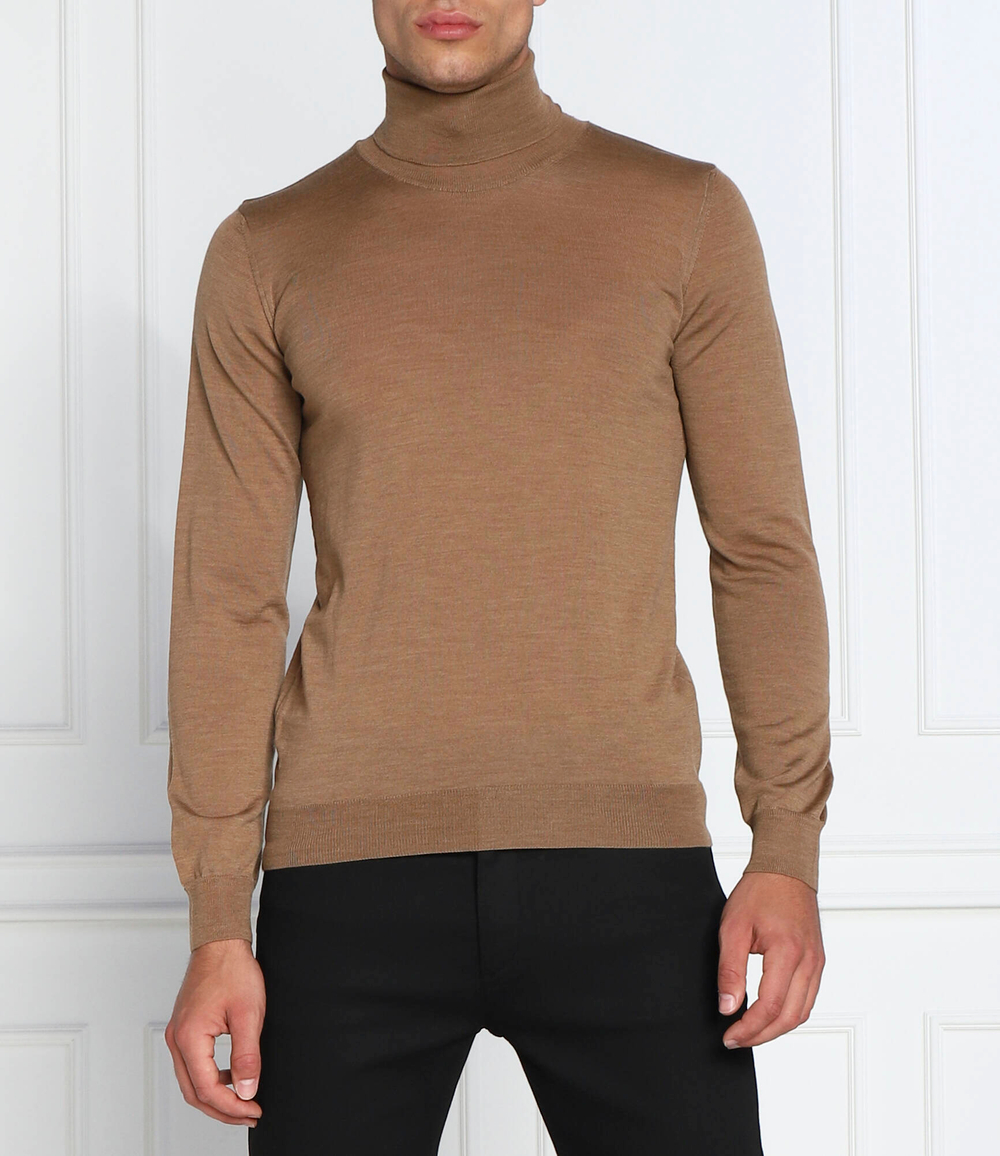 Хлопковый гольф cole rollneck Oscar Jacobson - светло-коричневый(65028023)