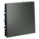 Проходной переключатель встраиваемый VOLTUM S70 одноклавишный 10А, (титан)