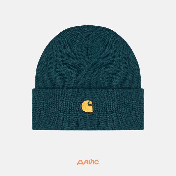 Шапка Carhartt WIP Chase Beanie артикул:I026222_duck_blue - купить в магазине Дайс