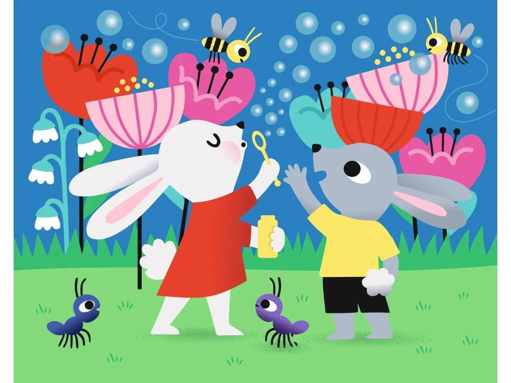 Пазл 2в1 2*20эл. "Летний день",2*20 дет.,3+ (арт.P1201) Пазл 2в1 2*20эл. "Летний день",2*20 дет.,3+ (арт.P1201)