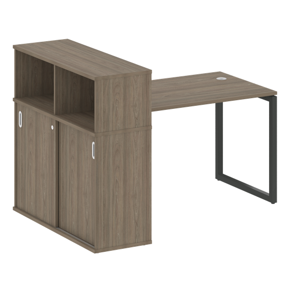 Метал Систем Куатро Стол письменный с шкафом-купе на О-образном м/к 40БО.РС-СШК-3.2 Т