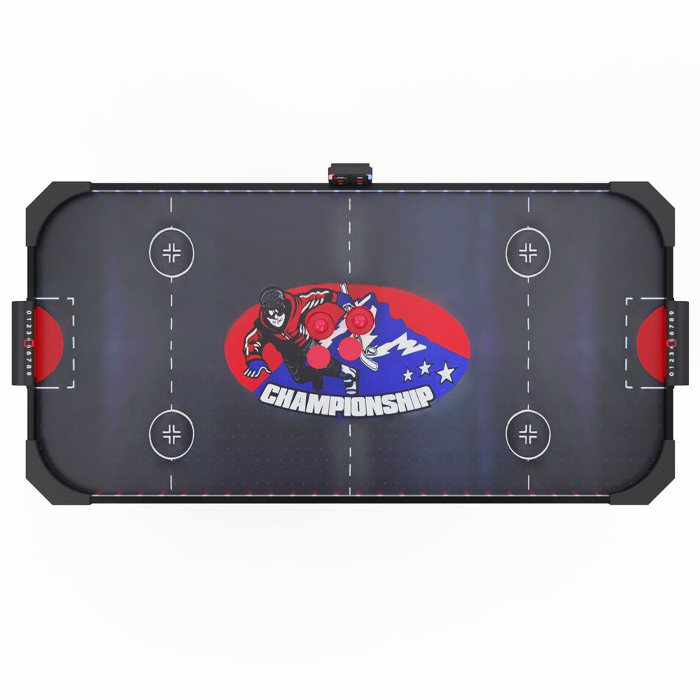 Игровой стол – аэрохоккей с подсветкой DFC Championship 53&amp;quot; 135 х 65 см, складной, черный