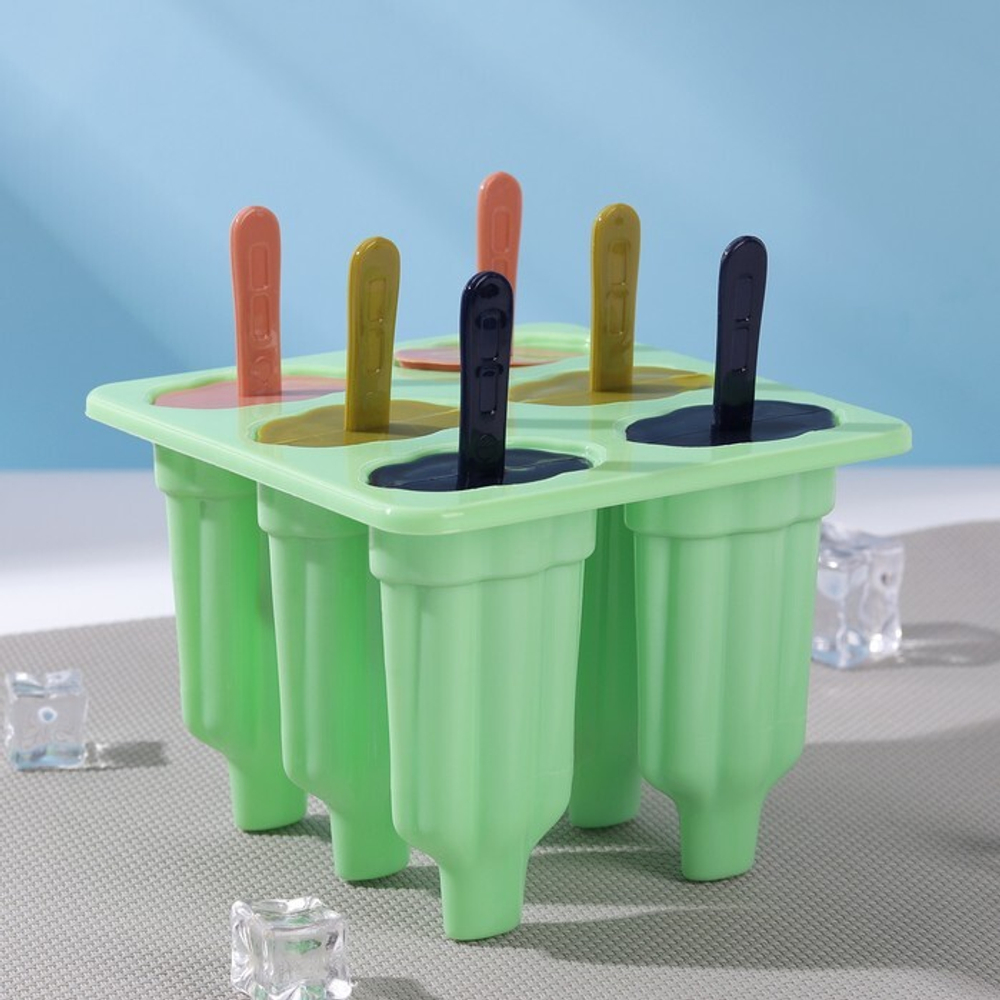 Форма для мороженого «Симпл пластиковая», 6 ячеек