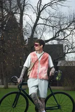 Жилет Called a Garment Wilderness tie-dye коралловый