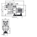 Насос Hayward HCP38301E KAP300 M.B (220В, 48 м3/ч, 3HP)