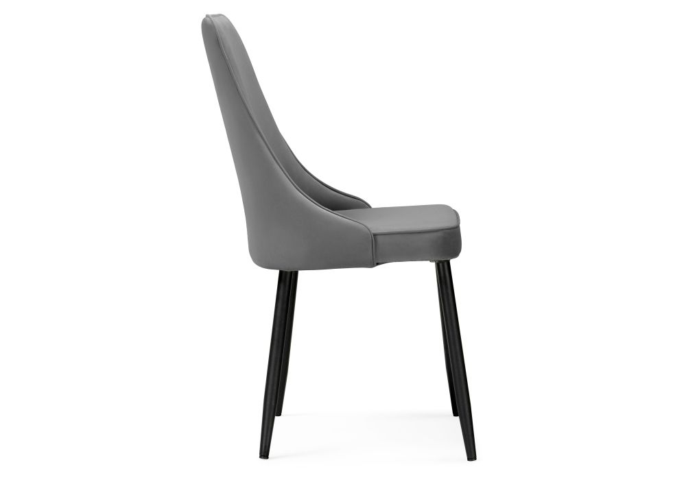 Стул на металлокаркасе Лана темно-серый / черный