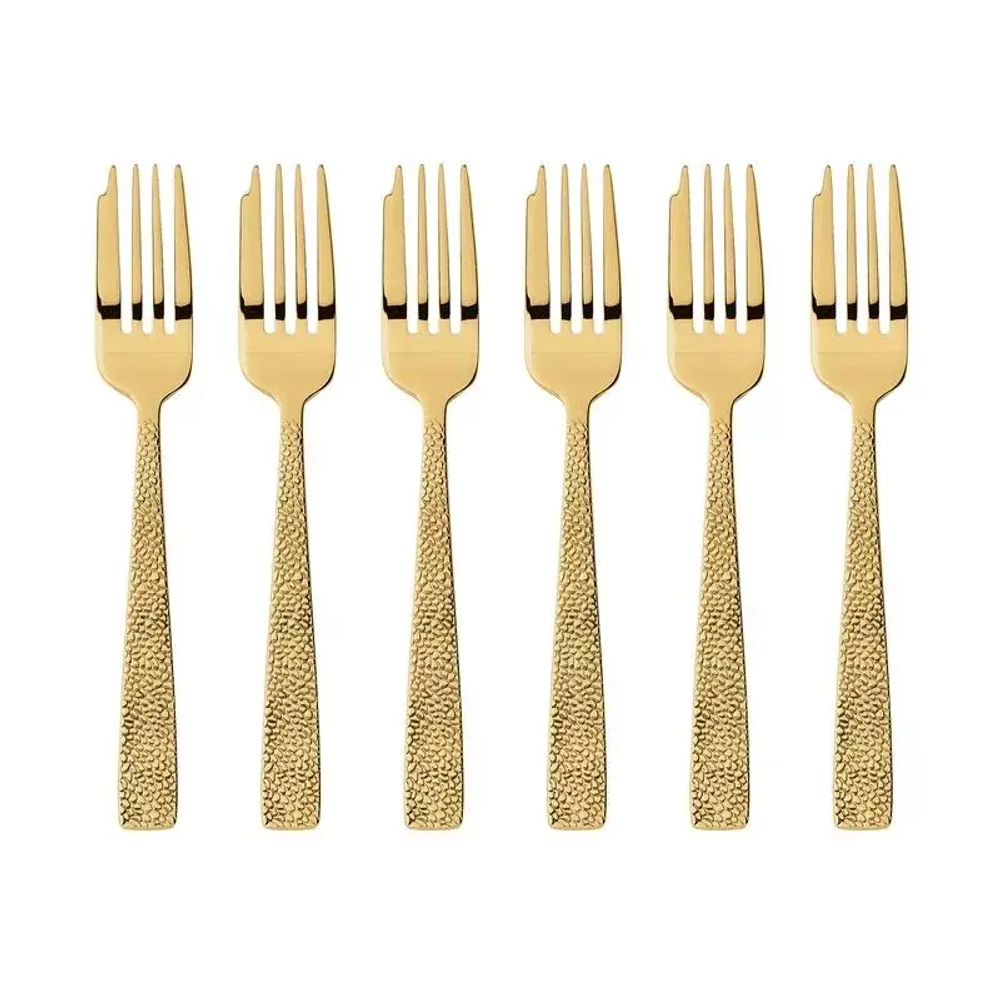 Sambonet - Набор из 6 вилок Siena PVD Gold / артикул   52717GA5  / GTIN 8014808402265