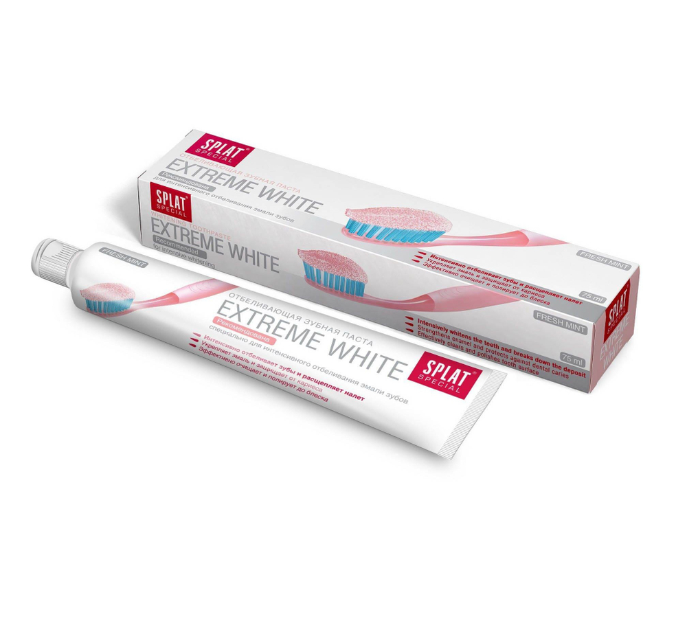Splat Паста зубная Extreme White, экстра отбеливание, 75 мл