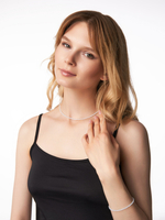 Чокер на шею женский, из голубого агата - сапфирина, бижутерия