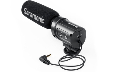 Микрофон Saramonic SR-M3 конденсаторный кардиоидный для DSLR и видеокамер со встроенным фильтром