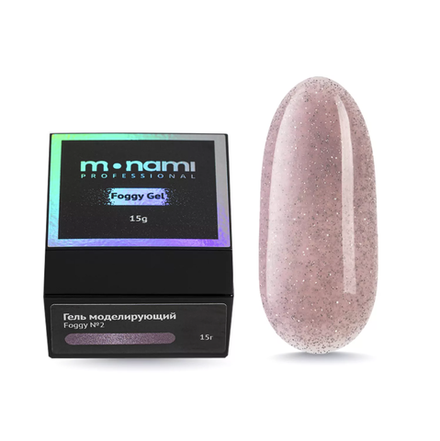 Monami Гель Foggy Gel 02 для моделирования ногтей светоотражающий, 15 гр