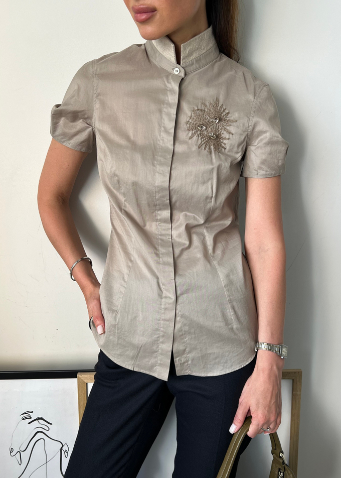 Хлопковая рубашка Brunello Cucinelli, S