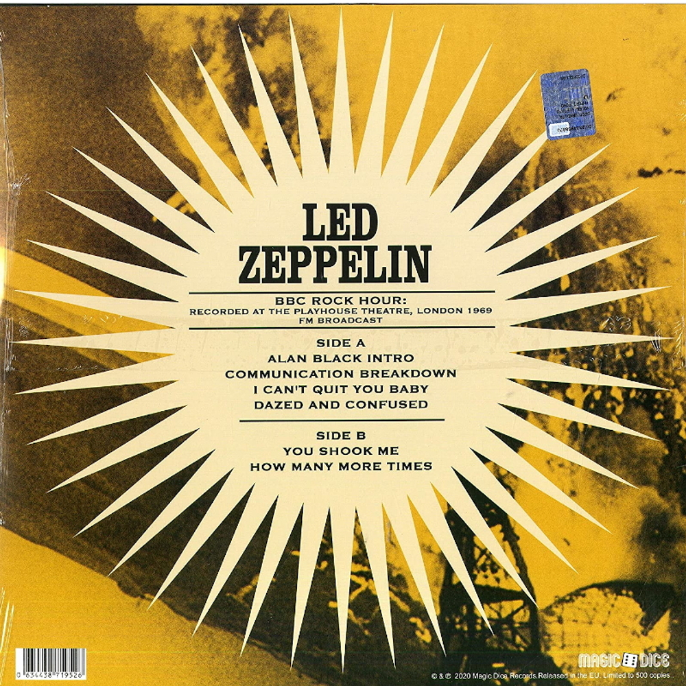 Led Zeppelin / BBC Rock Hour: Recorded At The Playhouse Theatre, London 1969 (LP)