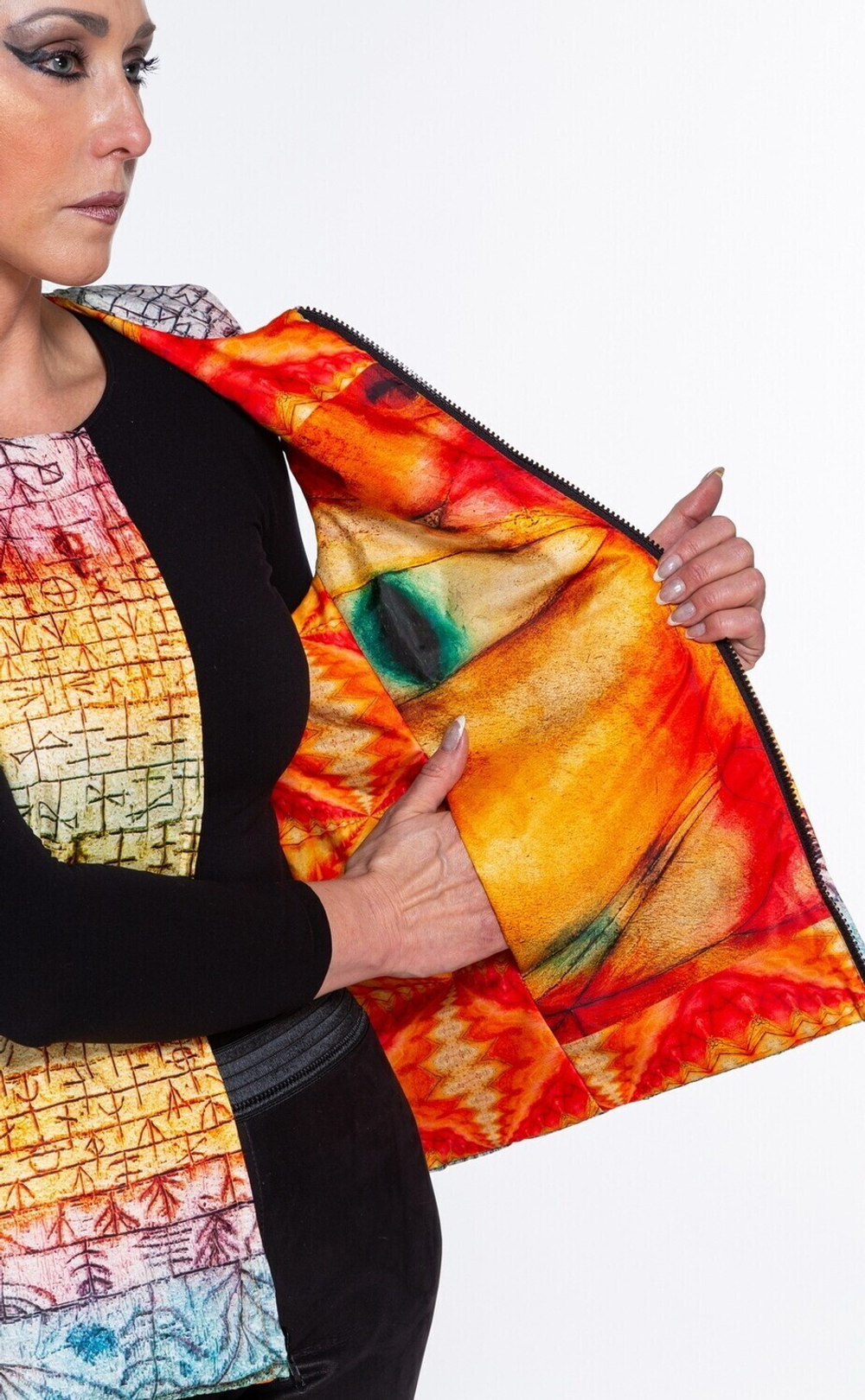 Двусторонний жилет "Сенекио", по мотивам живописи Пауль Клее