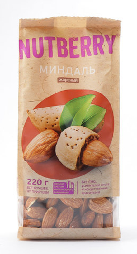 NUTBERRY Миндаль жареный 220 г