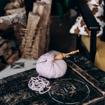 Железный крючок для вязания с деревянной ручкой из рябиной размером 1.0 мм. K131