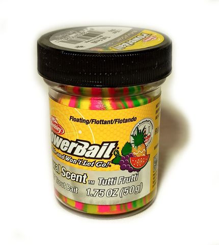 Паста форелевая Berkley PowerBait Natural Scent Glitter Trout Bait (50 г) Tutti Frutti