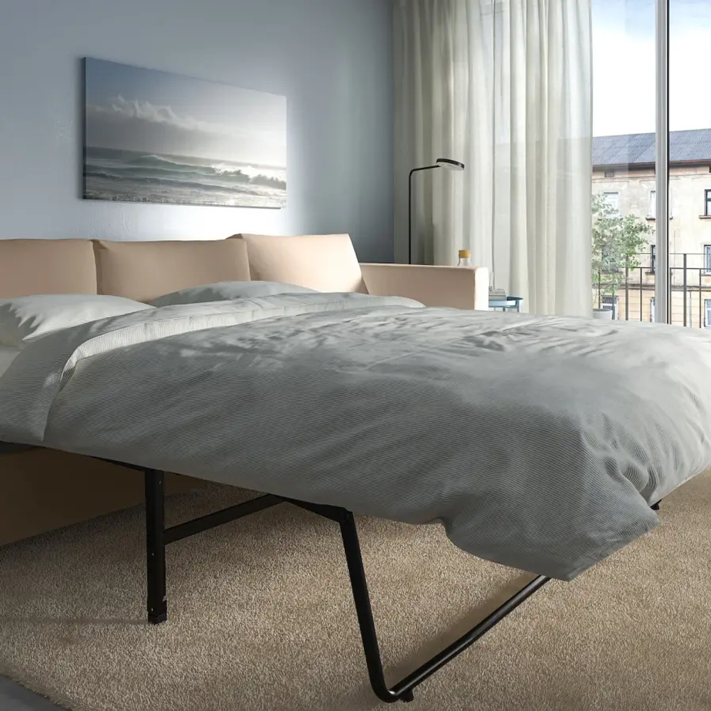 3-местный диван-кровать - IKEA VIMLE, 98x261см, бежевый, ВИМЛЕ ИКЕА