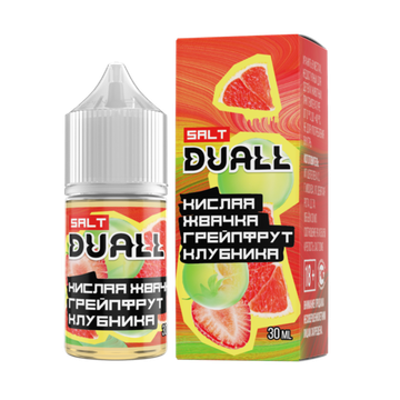 Жидкость (М) Duall Zero (28 мл, 0 мг) Кислая жвачка Грейпфрут Клубника