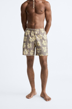 ZARA ПЛАВКИ С ЦВЕТОЧНЫМ ПРИНТОМ, РАЗНОЦВЕТНЫЙ