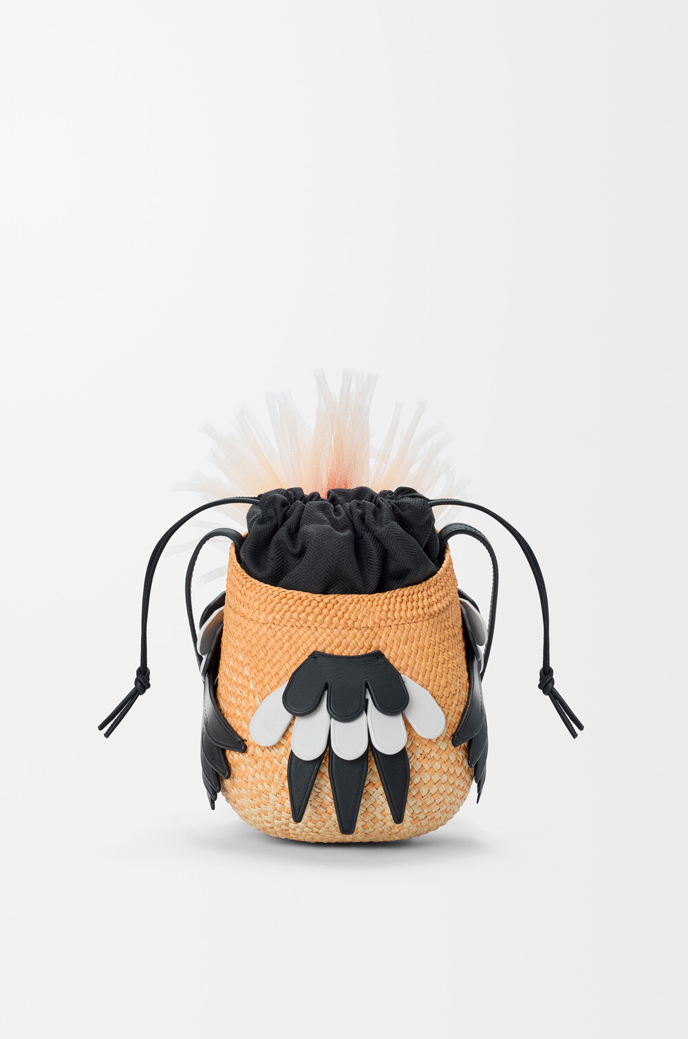 Loewe Сумка Bird в форме птицы из пальмы и телячьей кожи, оранжевый