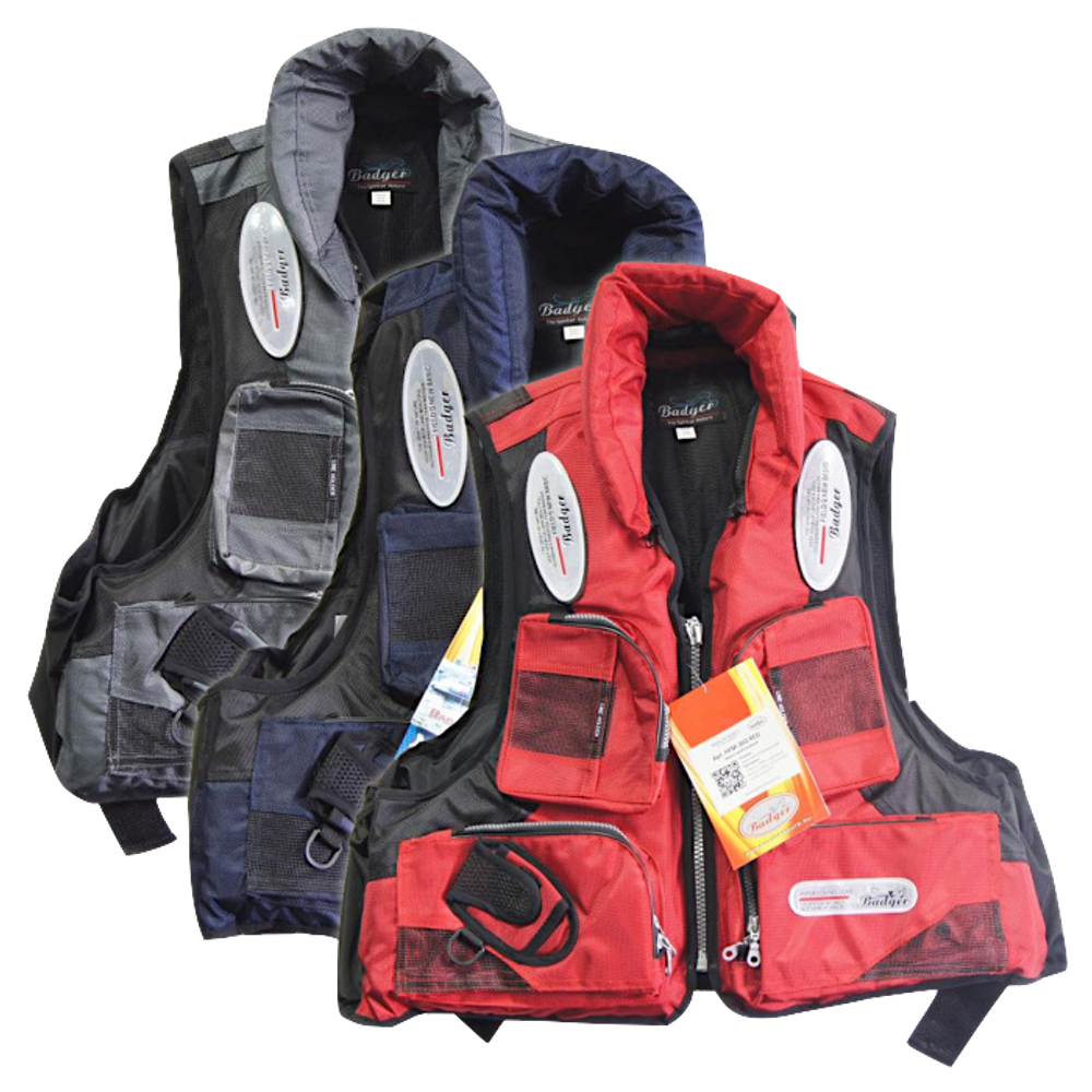 Жилет страховочный Badger Aqua Sport рыбаловный HFM-302-RED до 120кг -