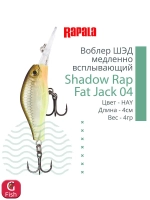 Воблер Shadow Rap Fat Jack 04, 4см, 4гр, цвет BG