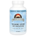 Source Naturals, Serene Science®, Theanine Serene® с магнием, 120 таблеток