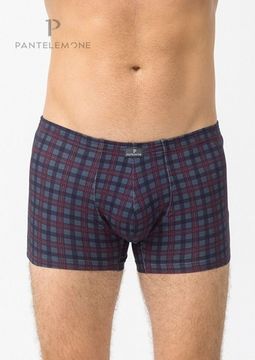 Трусы мужские боксеры Pantelemone PMH-1330, клетка синяя
