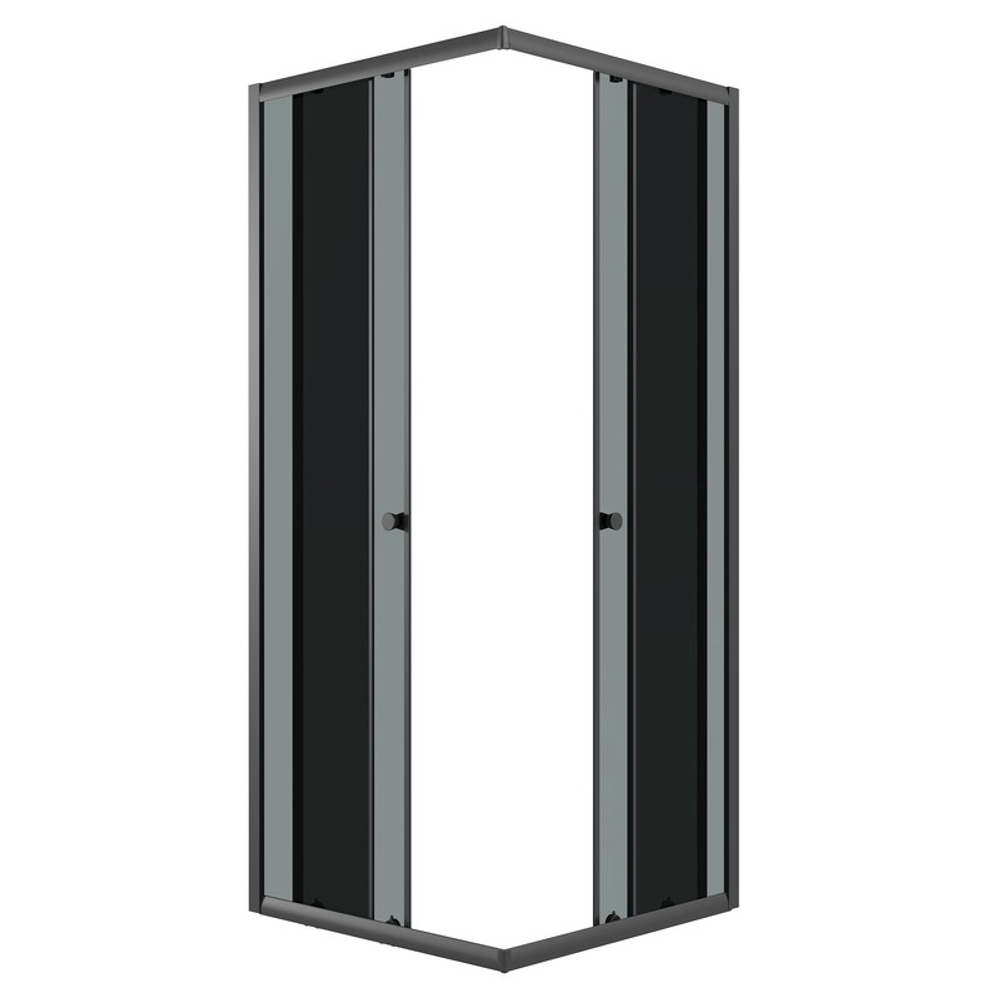 Душевое ограждение Niagara Eco NG-1008-14QT (80х80х190) квадрат,раздвижное,черный,стекло тонированное,1 место